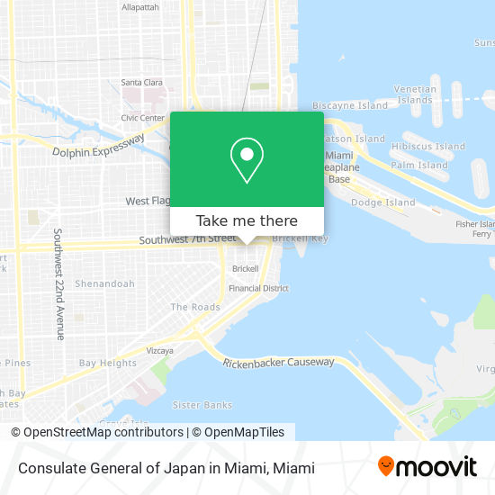Consulate General of Japan in Miami map