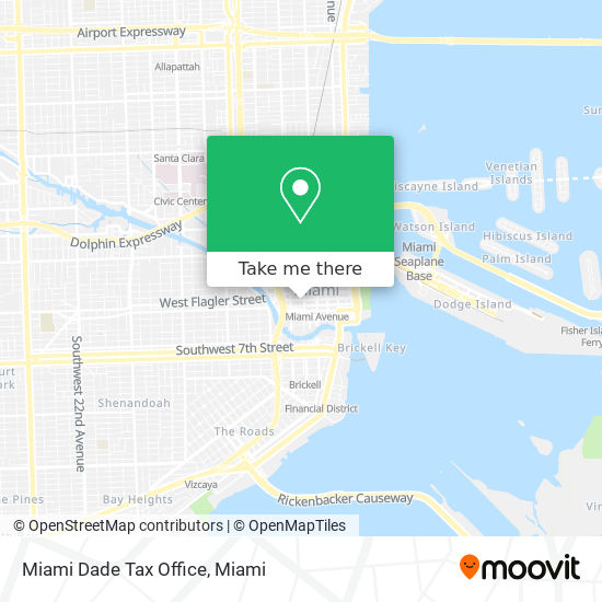 Miami Dade Tax Office map