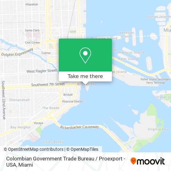 Colombian Government Trade Bureau / Proexport - USA map