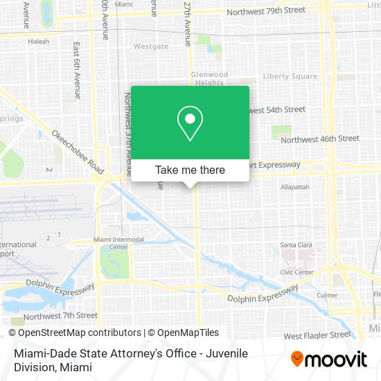 Miami-Dade State Attorney's Office - Juvenile Division map