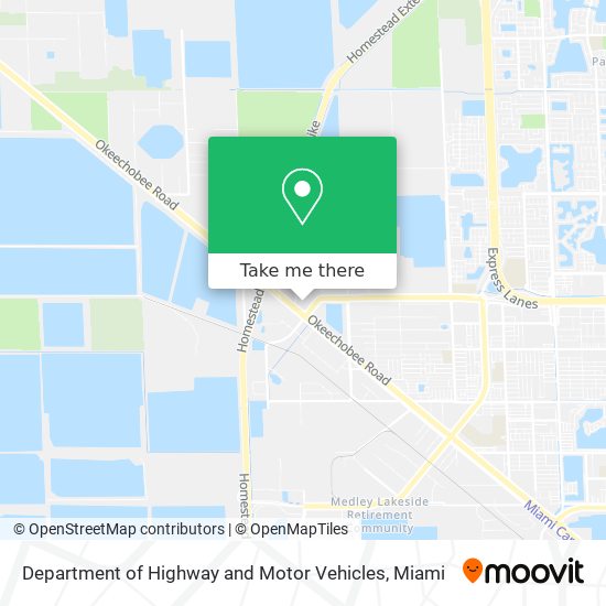 Department of Highway and Motor Vehicles map