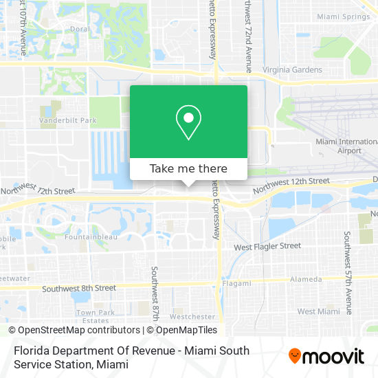 Mapa de Florida Department Of Revenue - Miami South Service Station