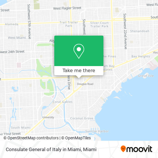 Consulate General of Italy in Miami map