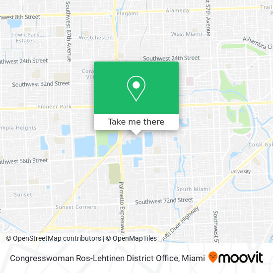 Congresswoman Ros-Lehtinen District Office map