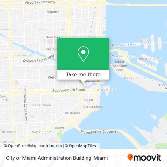 City of Miami Administration Building map