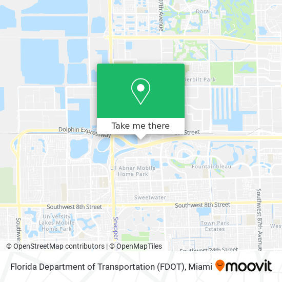 Mapa de Florida Department of Transportation (FDOT)