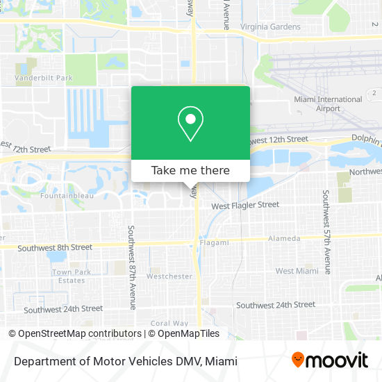 Mapa de Department of Motor Vehicles DMV