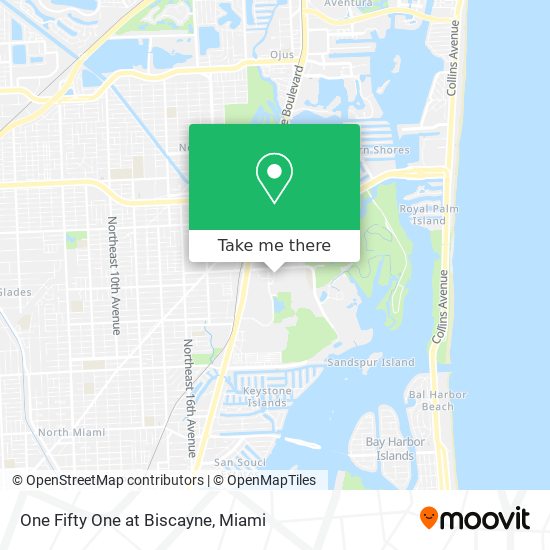 One Fifty One at Biscayne map