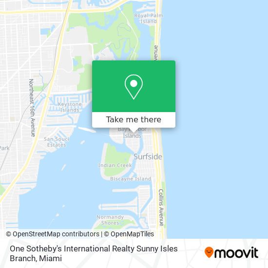 One Sotheby's International Realty Sunny Isles Branch map