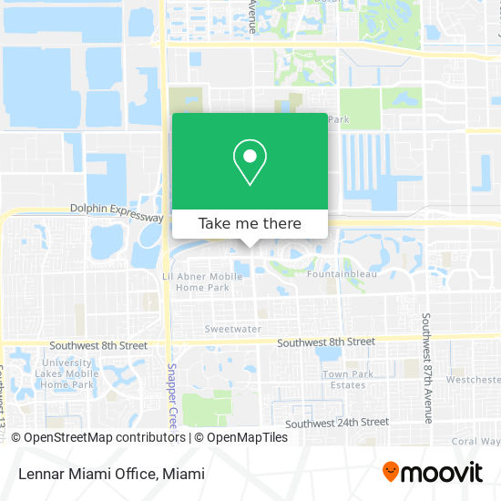 Mapa de Lennar Miami Office
