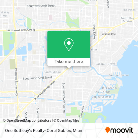 One Sotheby's Realty- Coral Gables map