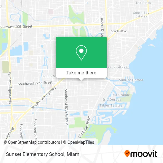 Sunset Elementary School map