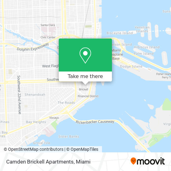 Mapa de Camden Brickell Apartments