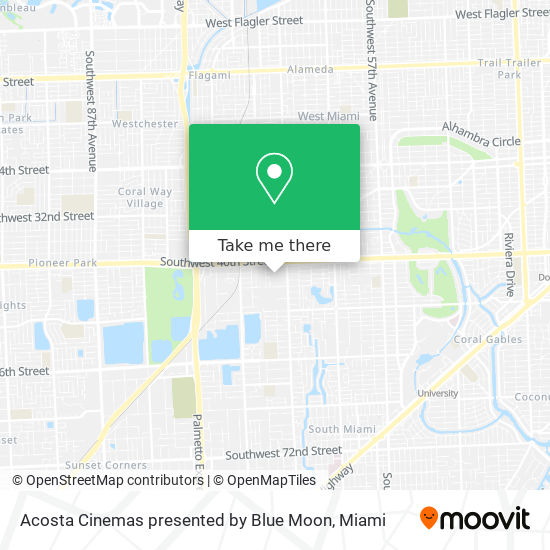 Mapa de Acosta Cinemas presented by Blue Moon