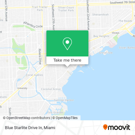 Blue Starlite Drive In map