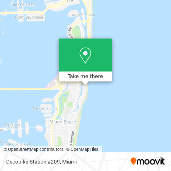 Decobike Station #209 map