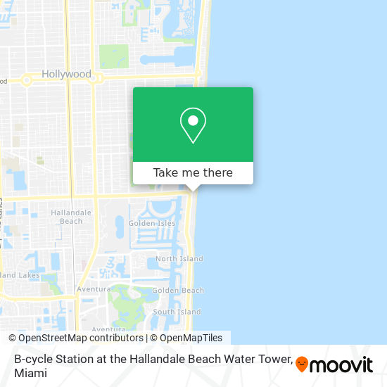 B-cycle Station at the Hallandale Beach Water Tower map