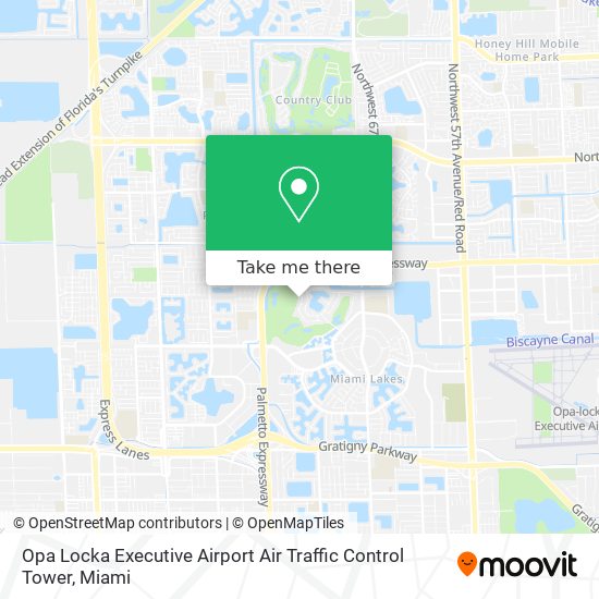 Opa Locka Executive Airport Air Traffic Control Tower map