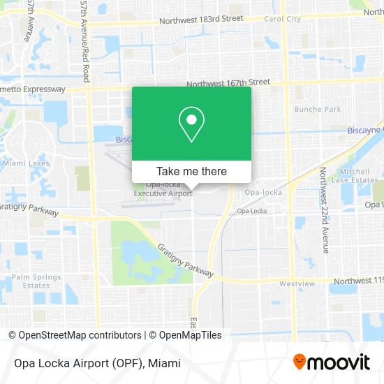 Opa Locka Airport (OPF) map