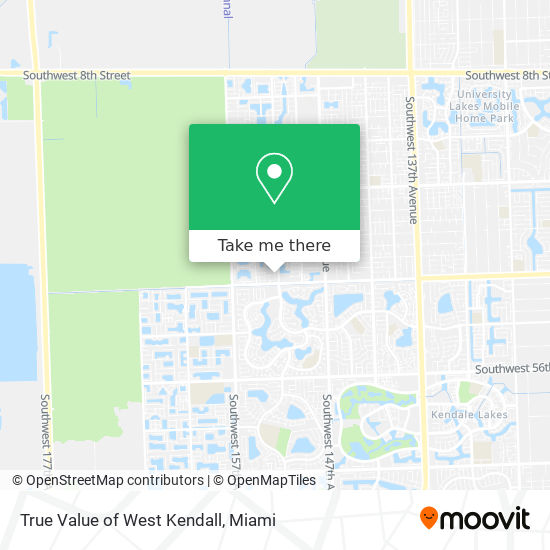 Mapa de True Value of West Kendall