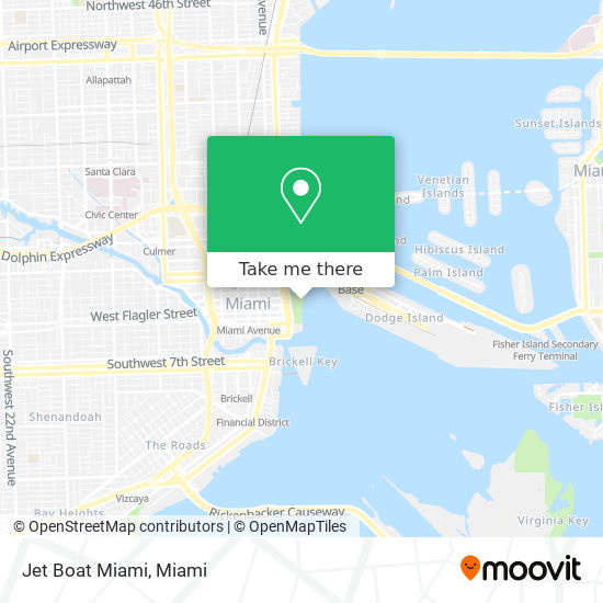 Jet Boat Miami map