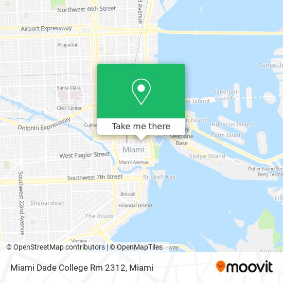 Mapa de Miami Dade College Rm 2312