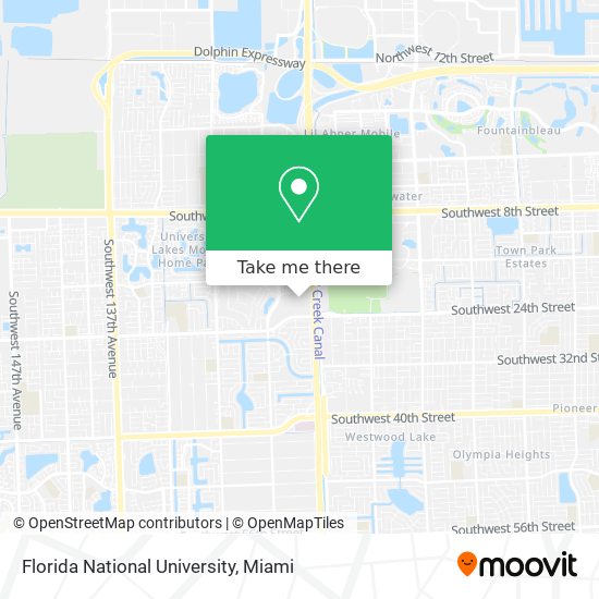 Florida National  University map