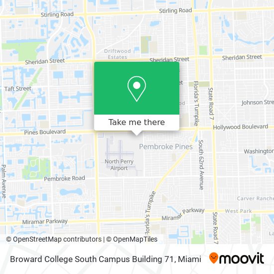 Mapa de Broward College South Campus Building 71