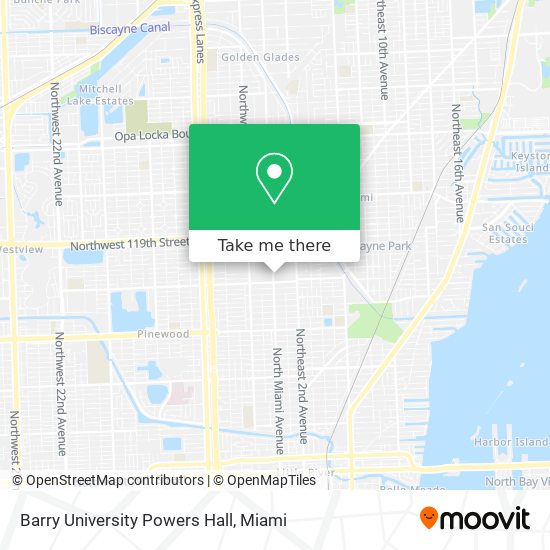 Mapa de Barry University Powers Hall