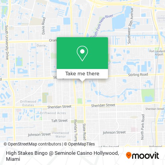Mapa de High Stakes Bingo @ Seminole Casino Hollywood