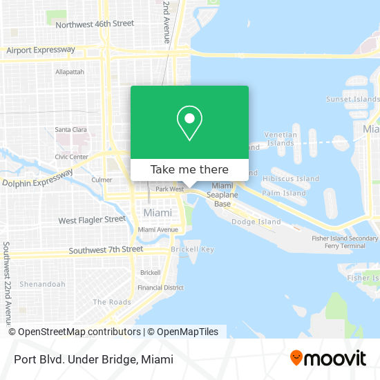 Mapa de Port Blvd. Under Bridge