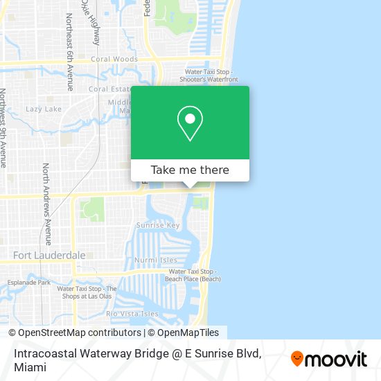 Mapa de Intracoastal Waterway Bridge @ E Sunrise Blvd