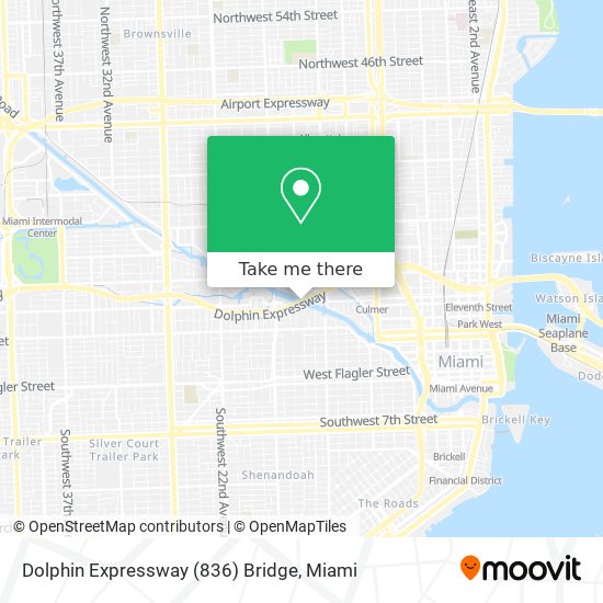 Dolphin Expressway (836) Bridge map