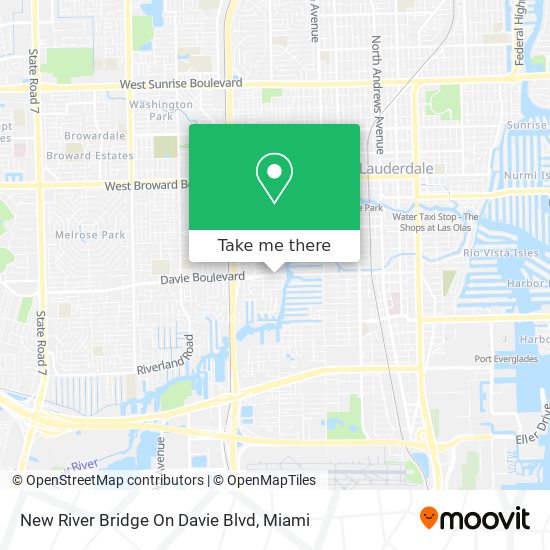 Mapa de New River Bridge On Davie Blvd