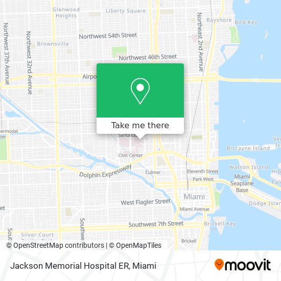 Jackson Memorial Hospital ER map