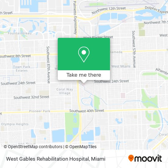 West Gables Rehabilitation Hospital map