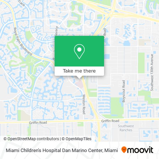 Miami Children's Hospital Dan Marino Center map