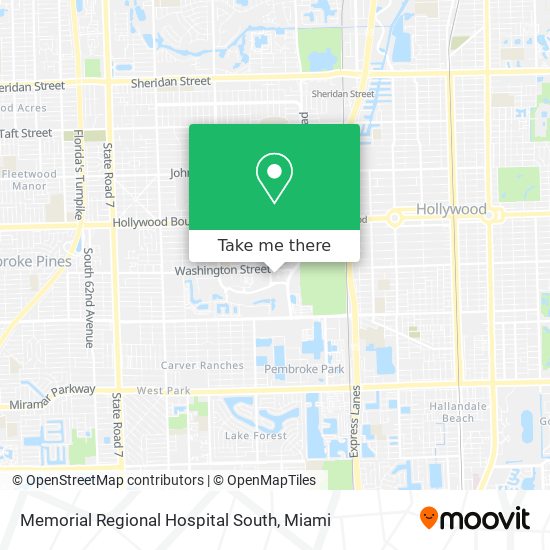 Memorial Regional Hospital South map