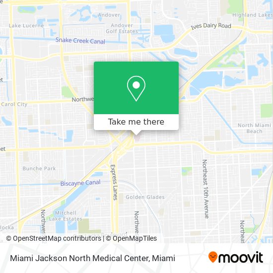 Miami Jackson North Medical Center map