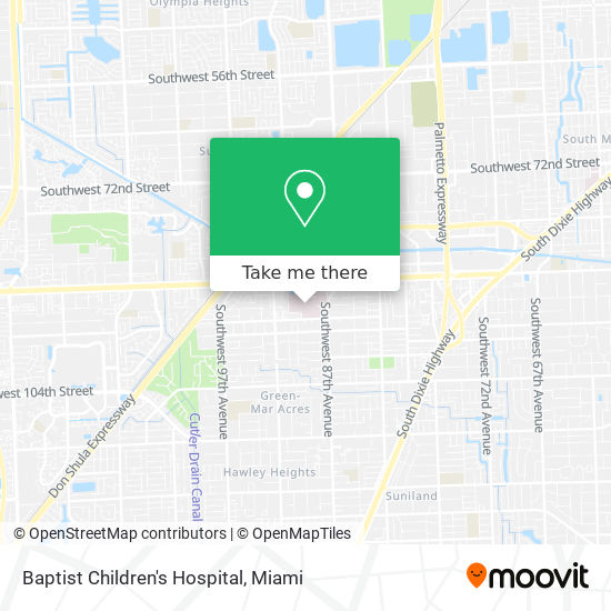 Baptist Children's Hospital map