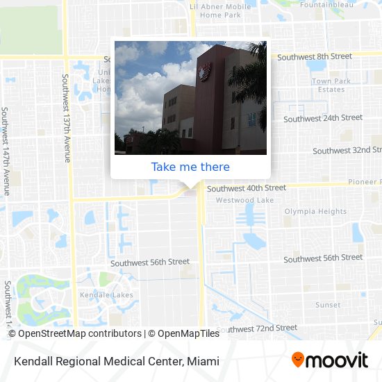 Kendall Regional Medical Center map