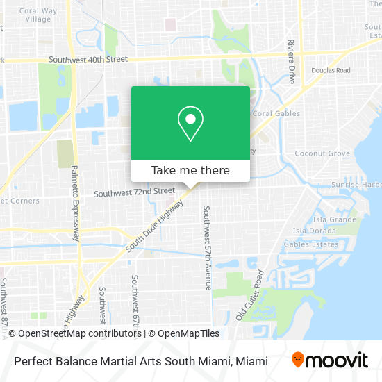 Mapa de Perfect Balance Martial Arts South Miami