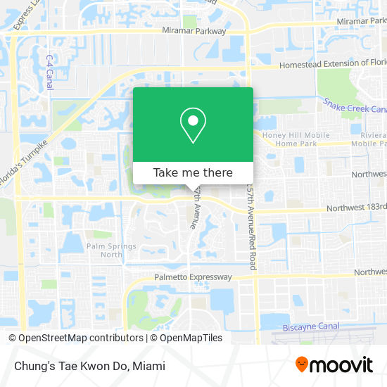 Chung's Tae Kwon Do map