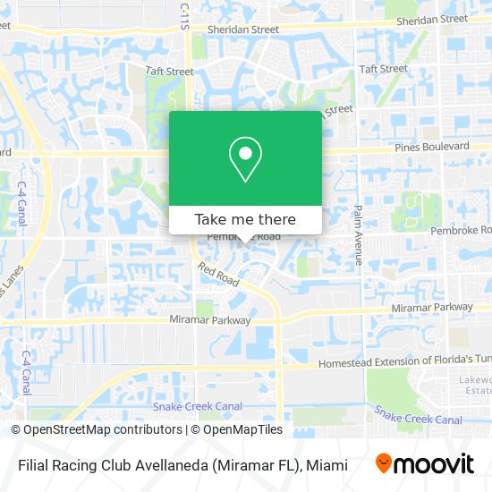 Mapa de Filial Racing Club Avellaneda (Miramar FL)