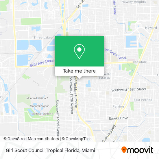 Girl Scout Council Tropical Florida map