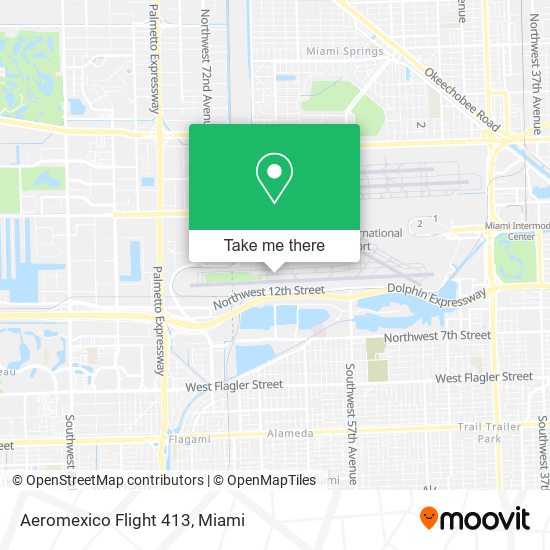 Aeromexico Flight 413 map