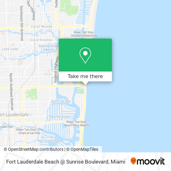 Fort Lauderdale Beach @ Sunrise Boulevard map