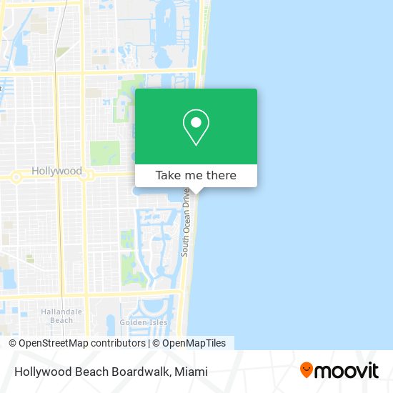 Mapa de Hollywood Beach Boardwalk