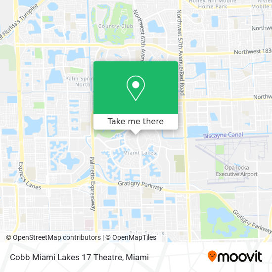 Mapa de Cobb Miami Lakes 17 Theatre