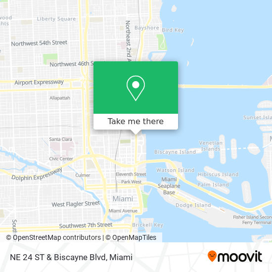 NE 24 ST & Biscayne Blvd map